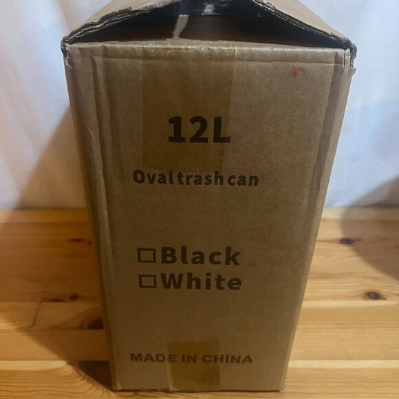 12L White Slim Bathroom Trash Can with Press Top Lid,3.17 Gallon Brand New $25 - Picture 4 of 4
